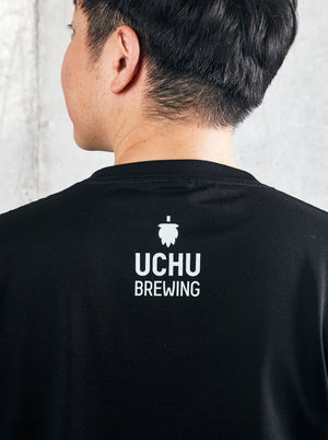 UCHU BREWING Black & White Polka-Dot T-Shirt
